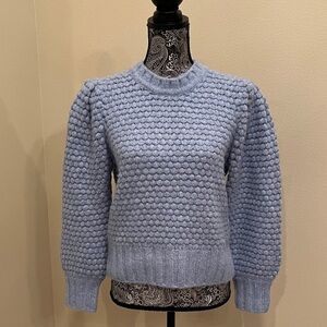 Vineyard Vines Wool, Cotton, Alpaca Light Blue Bubble Knit Sweater Size M